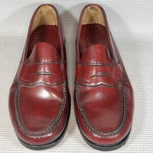 G.H. BASS & CO. Penny Loafers Men 11.5 Cordovan Made in USA Daniel Forbes Co.